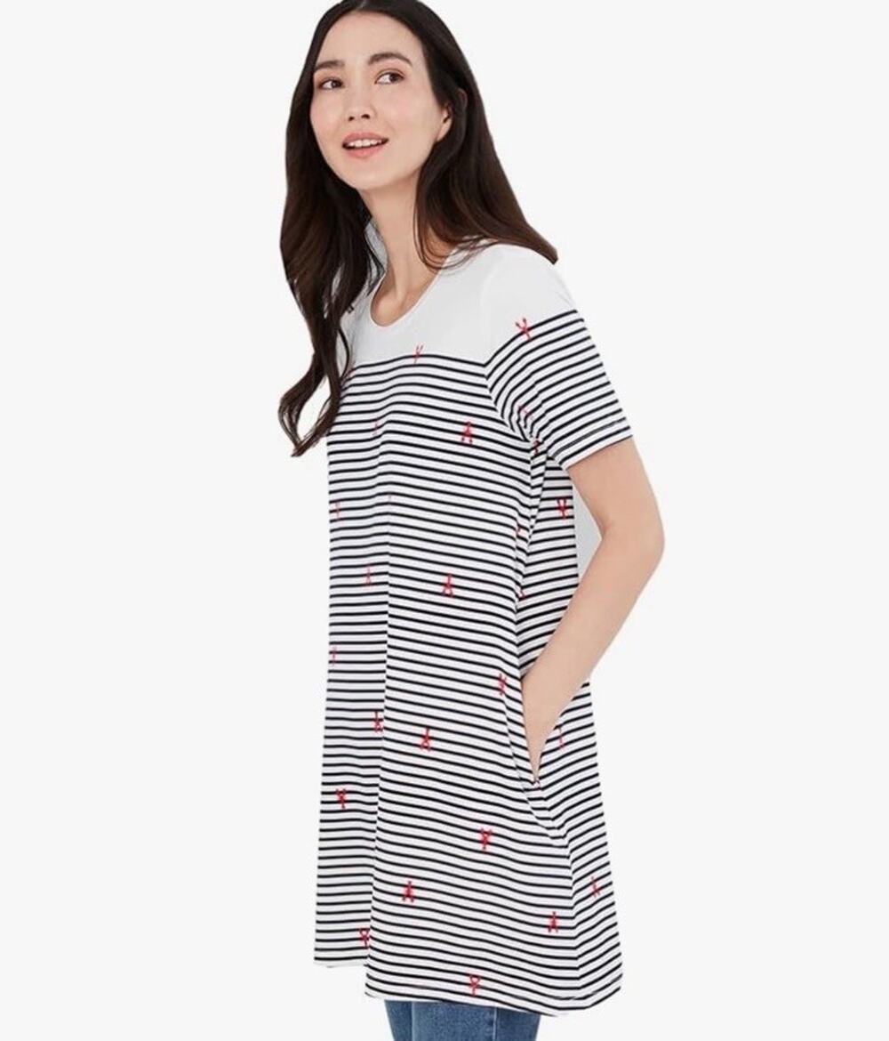 NWT Joules Hattie Tunic/Dress New Breton Striped & Lobster Design Dress SZ 2